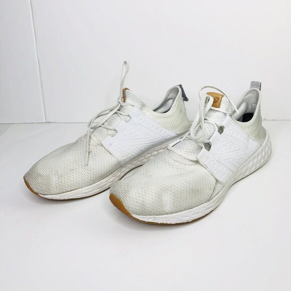 New Balance Fresh Foam Cruz V1 Men White Athletic Shoes Sneakers 14 Castlerock - Picture 1 of 14